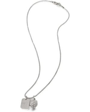 Guess Lion-Pendent Necklace - White