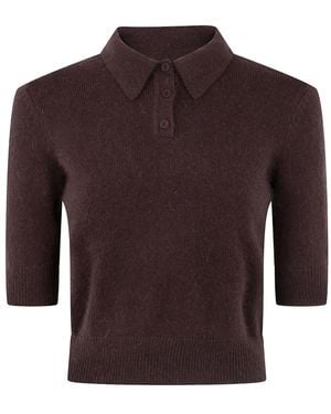 Twinset Polo-neck short-sleeve top - Marrón