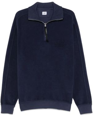 C.P. Company Sweatshirt aus gebürstetem Fleece - Blau