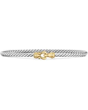 David Yurman Bracciale Cable Flex Con Fibbia - Bianco