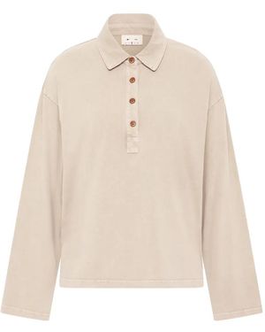 The Upside Soho Rhea Buttoned Polo Shirt - White