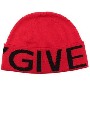 Givenchy Beanie Jacquard Beanie - Red
