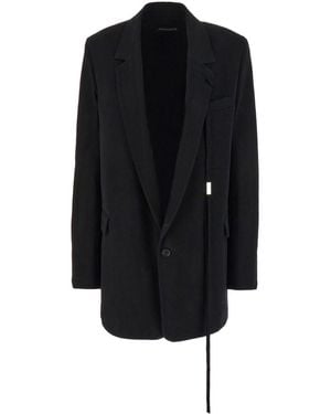 Ann Demeulemeester Denim Blazer - Black