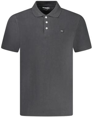Wrangler Logo-Embroidered Cotton Polo Shirt - Black