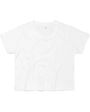 Leset Oberteil mit Henley-Kragen - Weiß