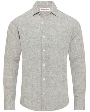 Orlebar Brown Giles Linen Shirt - Grey