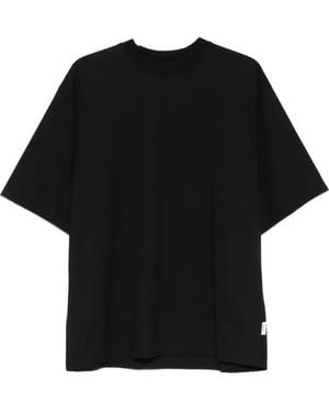Hevò Mulino Logo-Detail T-Shirt - Black