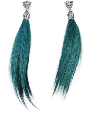 DSquared² Goat Skin Tassel Earrings - Blue
