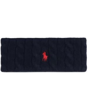 Polo Ralph Lauren Knitted Logo-Embroidered Headband - Blue