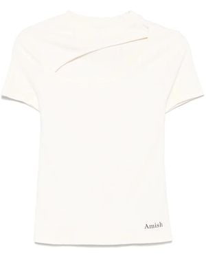 AMISH Cut-Out T-Shirt - White