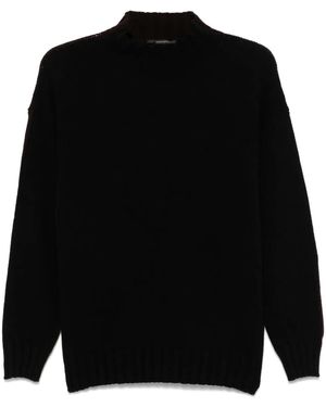 Tagliatore Zweifarbiger Pullover - Schwarz