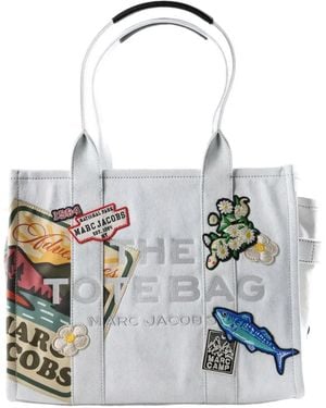 Marc Jacobs Large The Tote Patch-Embellished Tote Bag - White