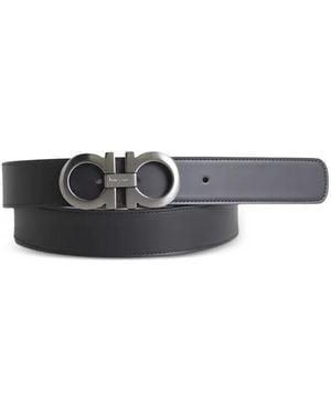 Ferragamo Riem Met Gancini-Gesp - Wit