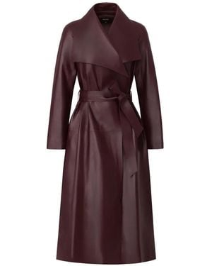 Mackage Mai-Leather Coat - Purple