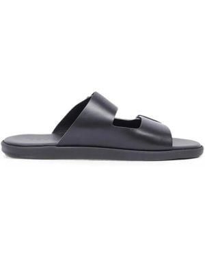 Doucal's Touch-Strap Leather Sandals - White