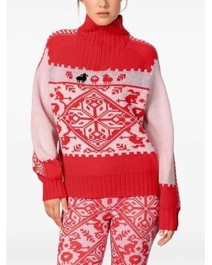 Kari Traa Saga Half-Zip Jumper - Red