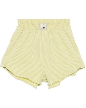 THE M.. Shorts Con Orlo Curvo - Bianco