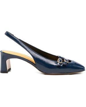 Mara Bini Buckle Cut-Out Pumps - Blue