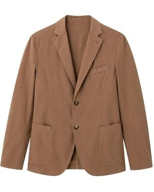 Boglioli Notch-Lapel Single-Breasted Blazer - Brown