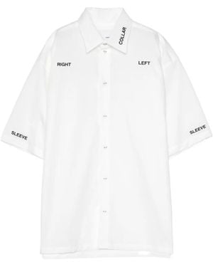 Yoshio Kubo Embroidered Short-Sleeve Shirt - White