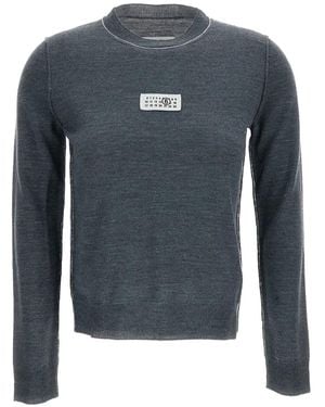 MM6 by Maison Margiela Logo-Patch Jumper - Blue