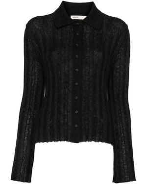 KHAITE Cárdigan De Canalé - Negro