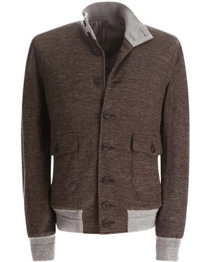 L.B.M. 1911 Button-Up Bomber Jacket - Brown