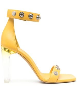 Rick Owens 100Mm Eyelet-Detail Sandals - Metallic