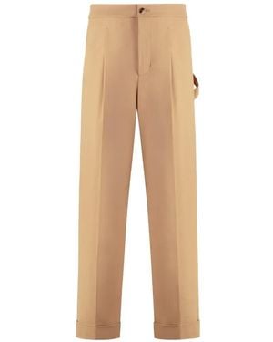 Umit Benan Pleat Trousers - Natural
