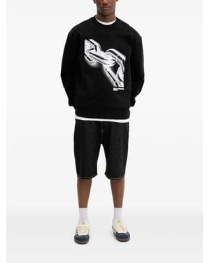 Karl Lagerfeld Chain-print crew-neck sweatshirt - Schwarz