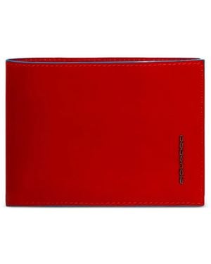 Piquadro Logo-Lettering Wallet - Red