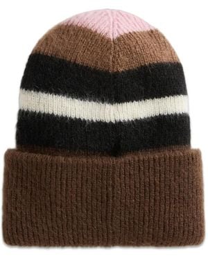 Woolrich Gorro De Punto A Rayas - Marrón