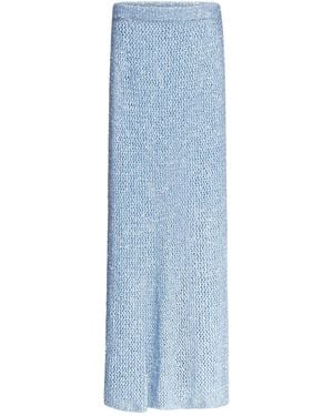 Area Maxi Sequin-Embellished Skirt - Blue