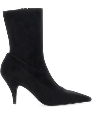 Jeffrey Campbell Pointed-Toe Suede Boots - Black