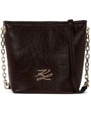 Karl Lagerfeld Small K/Autograph Bucket Bag - Black