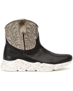 Texas Robot Sneaker-Boots Im Western-Look - Braun