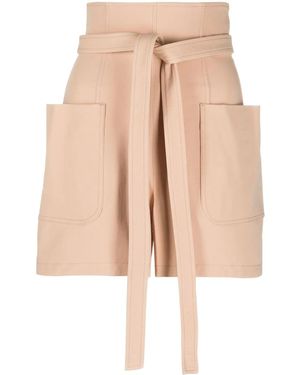 Philosophy Di Lorenzo Serafini High-Waisted Short Shorts - Natural