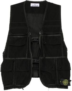 Stone Island Multi-Pocket Harness Vest - Black