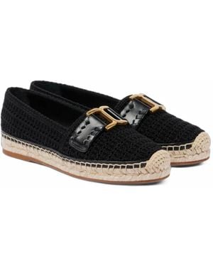 Chloé Marcie Crochet Espadrilles - Black