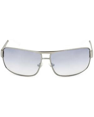 GUESS EYEWEAR Rectangle-Frame Metal Sunglasses - White