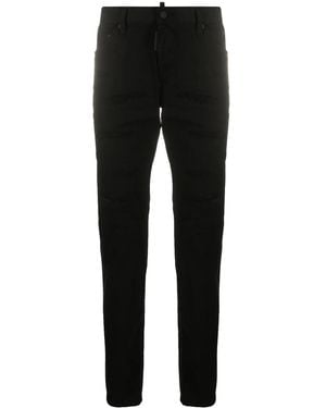 DSquared² Black Cotton Black Bull Jeans