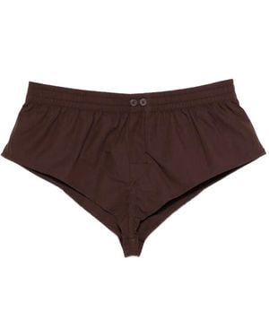 Entire studios Pixie Buttoned Mini Shorts - Brown