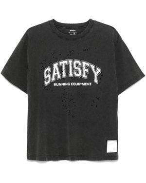 Satisfy Camiseta con logo estampado - Negro