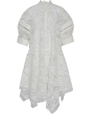 3.1 Phillip Lim Lace High-Neck Dress - Grey