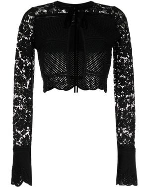 Roberto Cavalli オープンニット トップ - ブラック