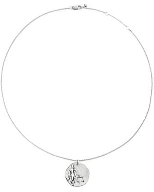 Monica Vinader Libra Zodiac Pendant Necklace - White