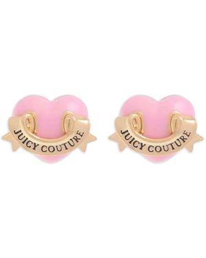 Juicy Couture Pendientes Icon Heart - Rosa