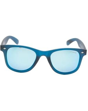 Polaroid Square-Frame Mirrored Sunglasses - Blue