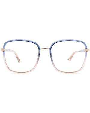 Chloé Brille Mit Eckigem Gestell - Blau