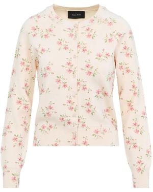 Simone Rocha Floral-Print Cardigan - White